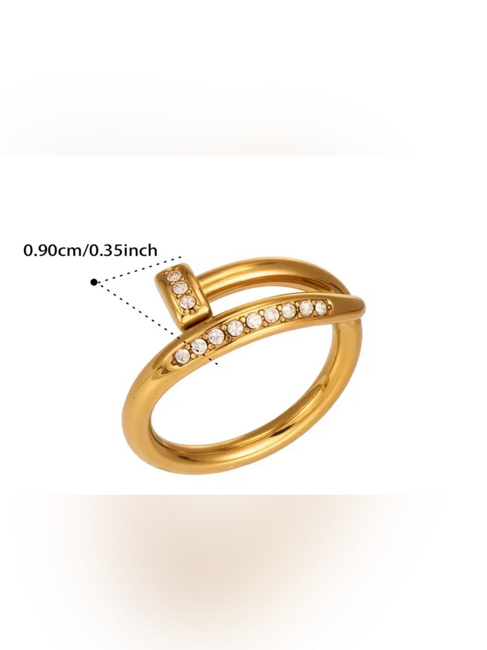 Gold Open Band Ring for Women